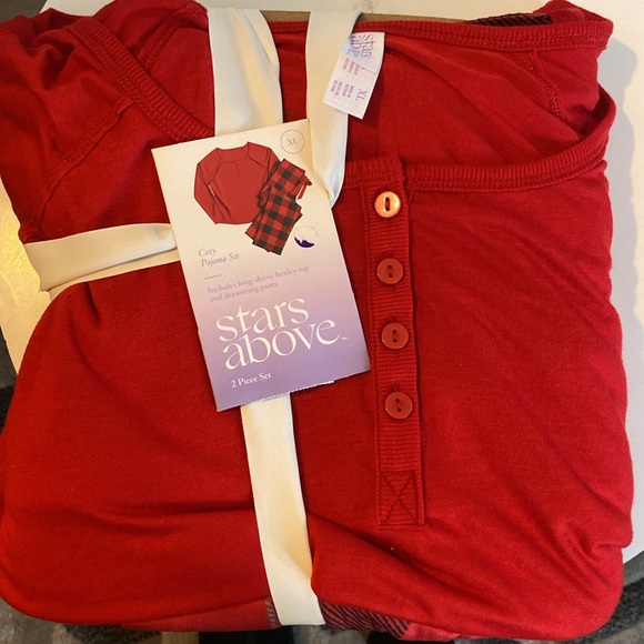 Stars Above Women's Henley Super Soft Sleep Pajama 2 Piece Set - Picture 5 of 5